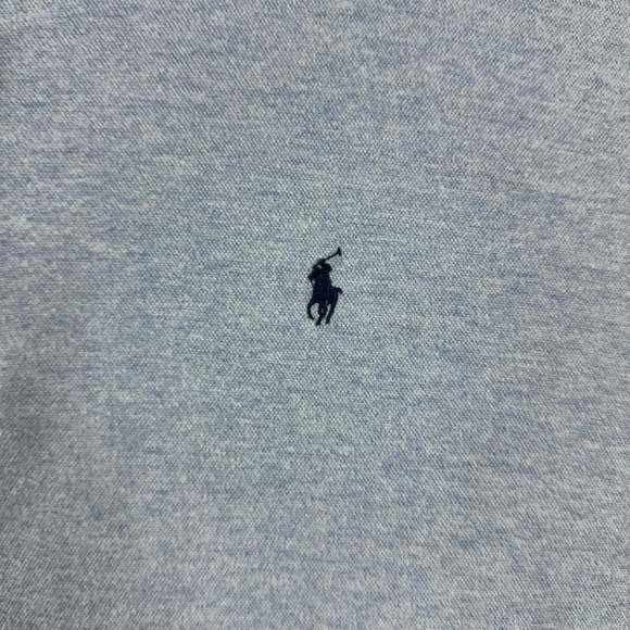 Vintage Polo Ralph Lauren Sweater Mens 2XB Blue Quarter Zip Pullover Knit FLAWED - Picture 2 of 13